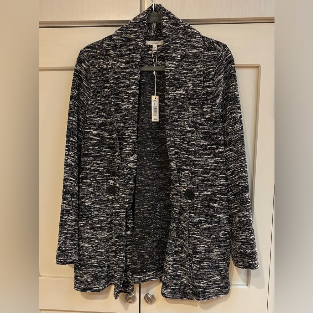 Max Studio Open Front Tweed Cardigan / Blazer